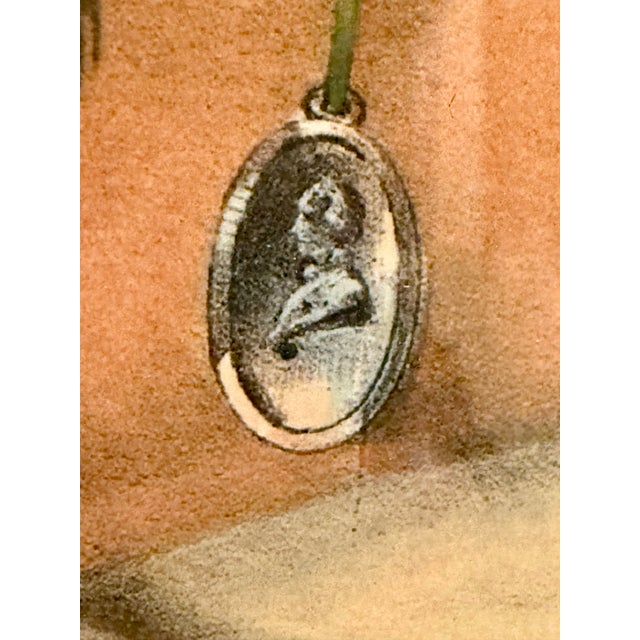 Mid 19th Century 1860s Hand-Colored McKenney & Hall Lithograph "A-Na-Cam-E-Gish-Ca" – Turtle and Cra For Sale - Image 5 of 12