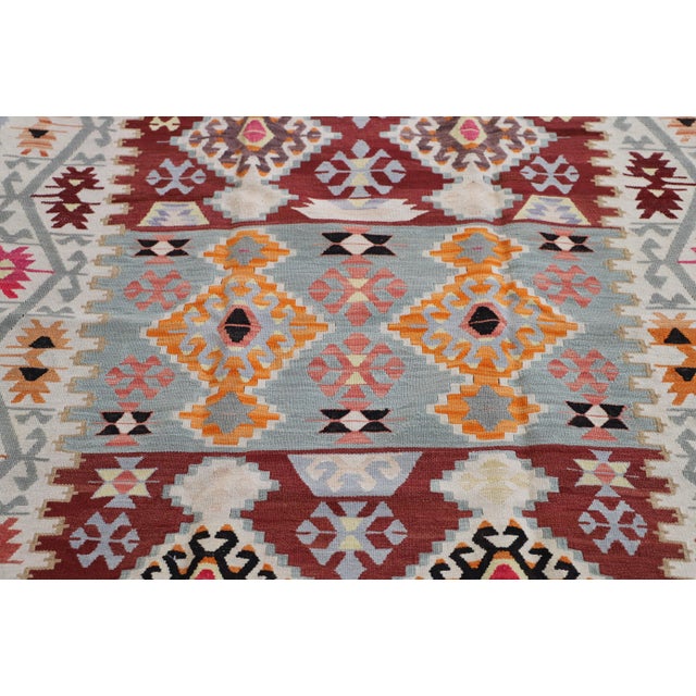 1970s 1970s Southwestern Style Geometric Turkish Kilim Rug For Sale - Image 5 of 7