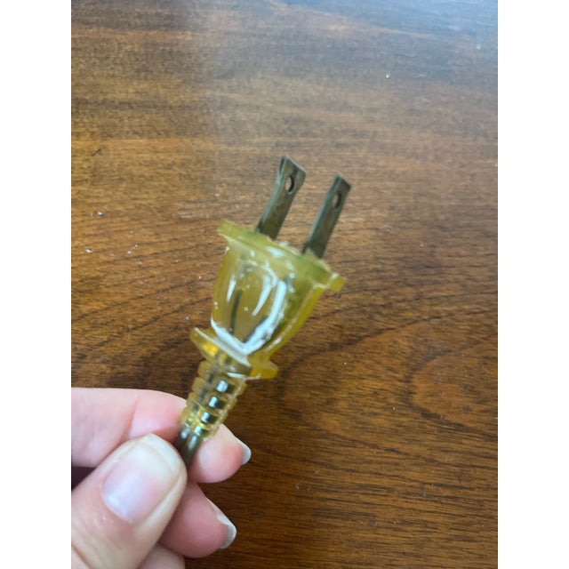 Vintage Footed Brass Pineapple Table Lamp W/ Wood Base For Sale - Image 13 of 13