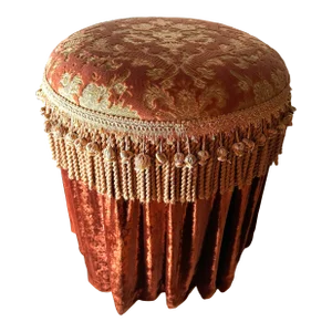 Old World Weavers Velvet Ottoman Stool