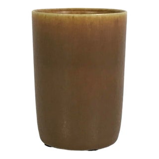 Danish Mid-Century Modern Palshus Cylindrical Pottery Vase by Per Linnemann Schmidt 1969 For Sale