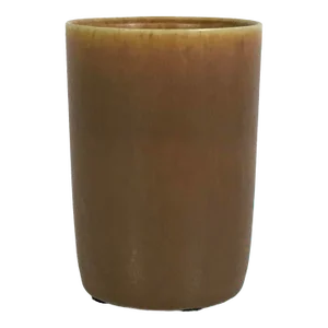 Danish Mid-Century Modern Palshus Cylindrical Pottery Vase by Per Linnemann Schmidt 1969