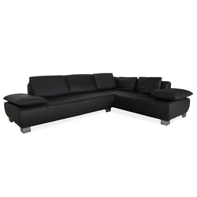 Black Leather Volare Corner Sofa with Manual Function from Koinor For Sale - Image 14 of 14
