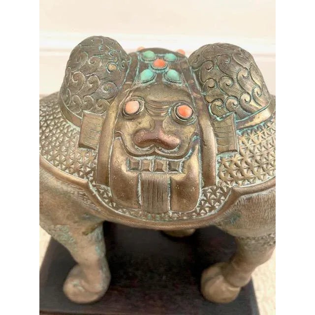 Etched Brass Camel on Stand For Sale - Image 4 of 13