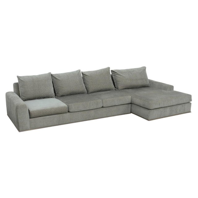 Contemporary Nathan Anthony Rocco Chaise Sectional Sofa For Sale - Image 3 of 6
