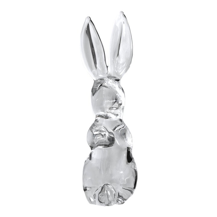 Large French Daum Crystal Rabbit | Chairish