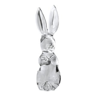 Large French Daum Crystal Rabbit For Sale