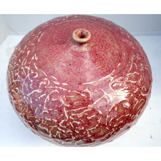 Japanese Tsubo California Otis School-Style Sgraffito Studio Pottery Seed Pot For Sale - Image 16 of 18