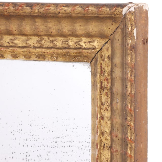 Late 19th Century Small French Giltwood Mirror, Late 19th C For Sale - Image 5 of 8