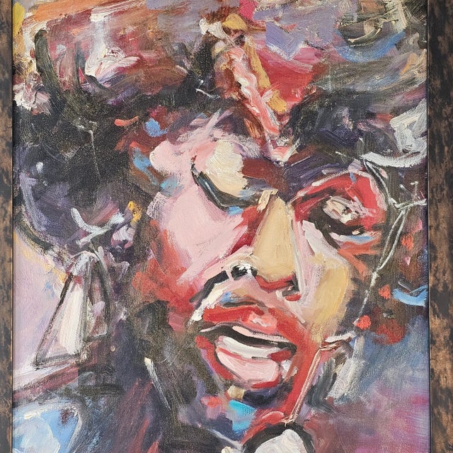 This is a painting by San Jose CA artist Bruni Sablan. This painting is from her "Jazz Masters" series the subject is...