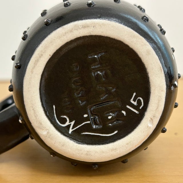 Heath Ceramics Spiky Black/Green Tall Mug 2015 For Sale In San Francisco - Image 6 of 8