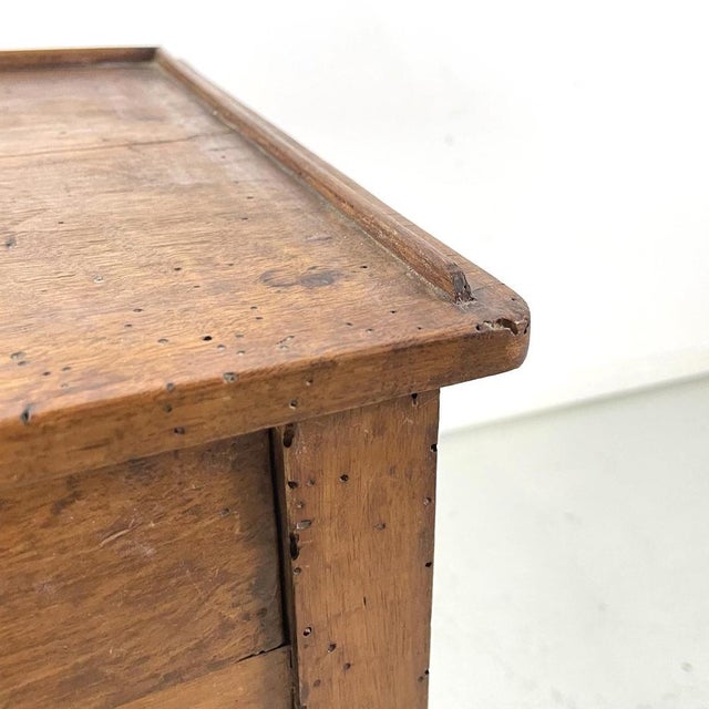 Italian Wooden Bedside Table with Brass Handle, 1890s For Sale - Image 11 of 16