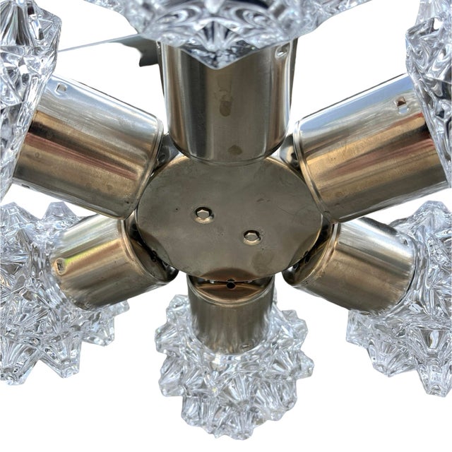 Sputnik Chandelier, Kamenicky Senov, Czechoslovakia, 1970s. For Sale - Image 11 of 12