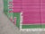 Textile Handmade Cotton Rug, Raspberry with Forest Green Geometric Border and Cream Fringe - 6'x9' For Sale - Image 7 of 10