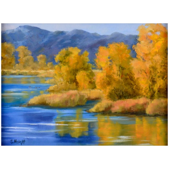 Sheryl Knight "Mills Pond Owens Valley" oil painting. This Sheryl Knight painting comes framed as shown. Dimensions...