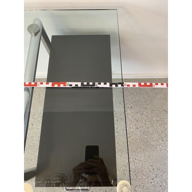 Postmodern Glass and Chrome Desk by Mirto Zocca for Halifax, 1980s For Sale - Image 14 of 16