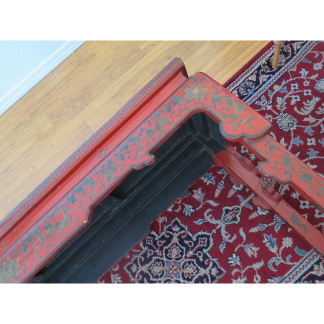 Large 1850s Chinoiserie Console With Original Finish Untouched For Sale - Image 9 of 10