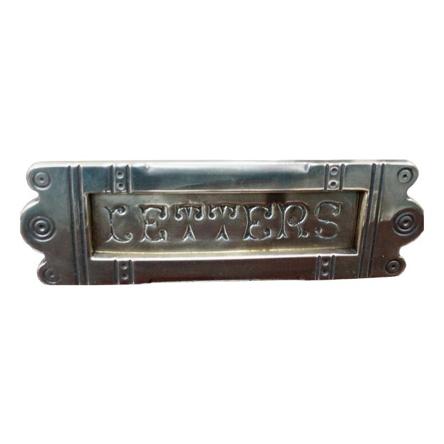 Small Edwardian Brass Letter Box, 1910 For Sale