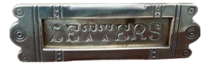 Small Edwardian Brass Letter Box, 1910