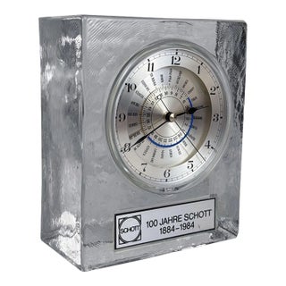 Vintage German Traditional Ice Block World Clock by Schott For Sale