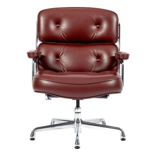 Eames Herman Miller Time Life Lobby Red Leather Office Chair For Sale