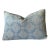 Scalamandre Epingle Cornflower Blue and Cream Down and Feather Lumbar Pillow 24 Wide X 14 High For Sale