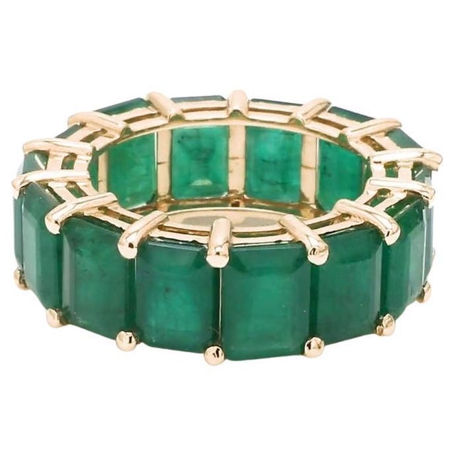 Natural 4.78 cts emerald ring in 14k gold For Sale - Image 15 of 18