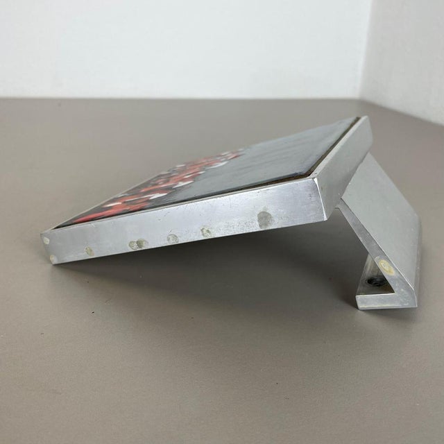 Metal Brutalist Metal and Ceramic Door Push Handle from Juliette Belarti, Belgium, 1970s For Sale - Image 7 of 18