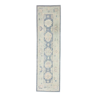 Modern Turkish Oushak Rug 2'11" x 10' For Sale