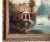 Antique oil painting on board, Alpine School (19th century), Switzerland river landscape with chapel and mountains,...