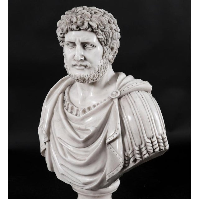 Antique 20th Century Marble Busts of Emperors Lucius Verus & Antoninus Pius, Set of 2 For Sale - Image 8 of 18
