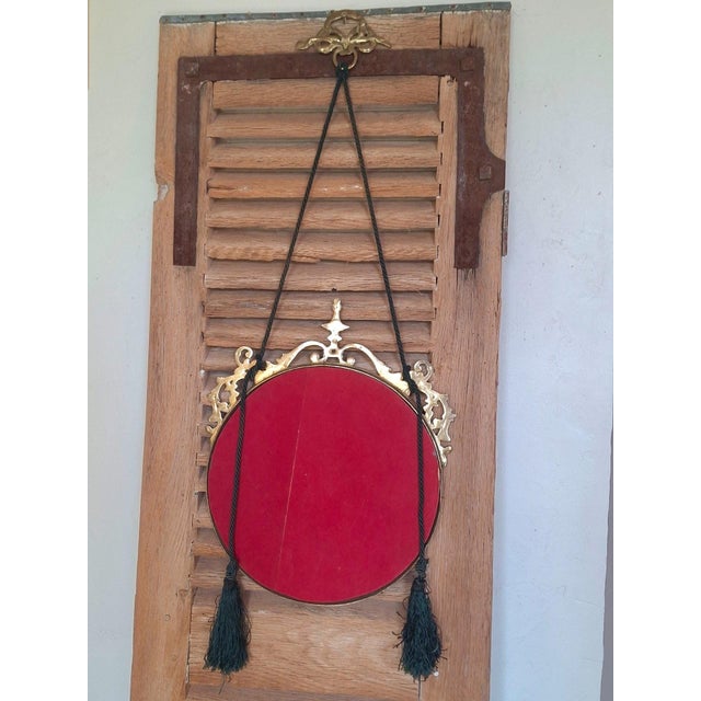 Metal Vintage Victorian Bronze Mirror, 1950s For Sale - Image 7 of 11
