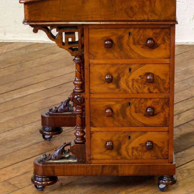 Victorian Walnut Davenport, 1860 For Sale - Image 5 of 15