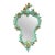 1940 French Louis XVI Green Gold Wall Mirror - 1 Pc For Sale