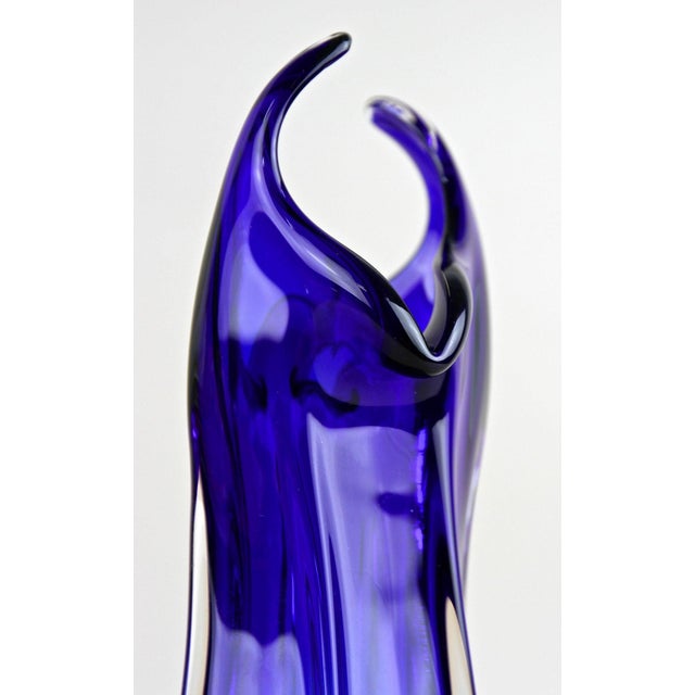 Mid-Century Modern Blue Murano Glass Vase, Italy, 1970 For Sale - Image 12 of 18