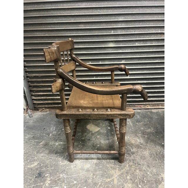 Wood Pair Antique African Baule Chief Armchairs For Sale - Image 7 of 11