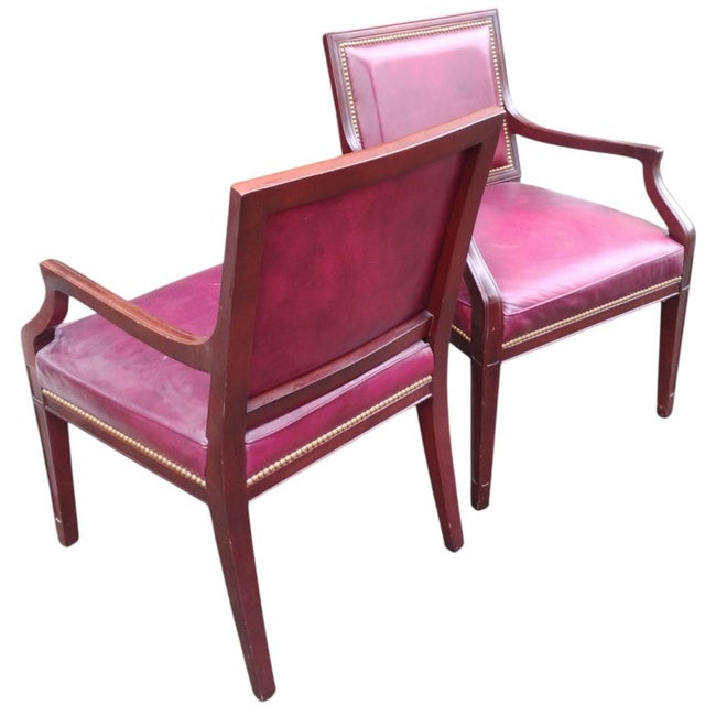 1980s Pair of Leather Armchairs by Hancock and Moore For Sale - Image 9 of 12
