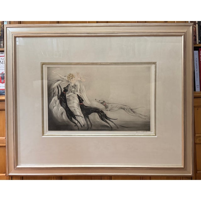 This is an original etching by Louis Icart titled Coursing II, published in 1929. The impression is crisp and clean with...