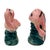 Mid-century pink and green ceramic flamingo tabletop salt & pepper shaker set. The set features two beautifully detailed...