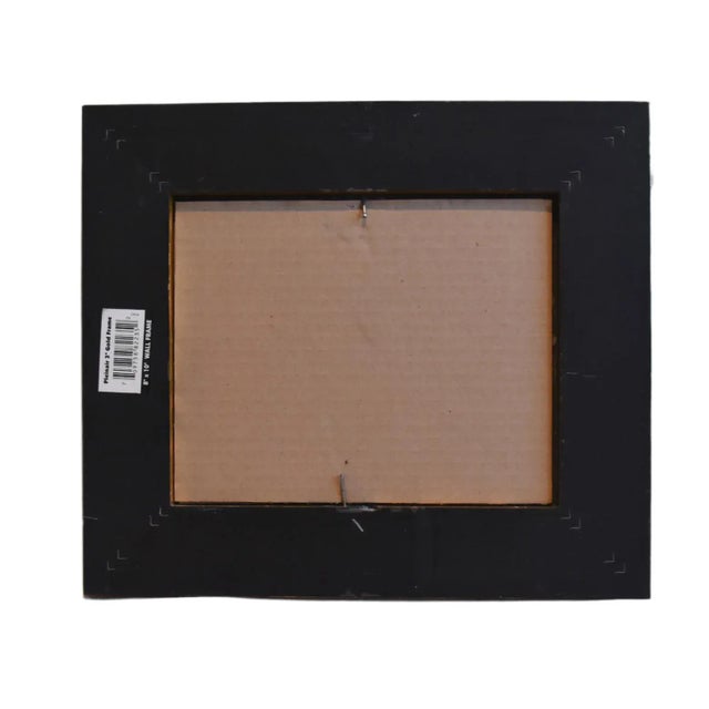 Colorful Mediterranean Seaside Village Cityscape Painting W/ Antiqued Gold Wood Frame For Sale In Los Angeles - Image 6 of 7