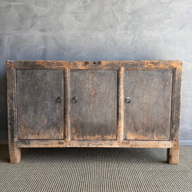 Vintage Elm Console For Sale In Los Angeles - Image 6 of 12