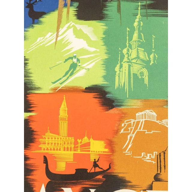 Paper Europe Poster from Air France For Sale - Image 7 of 13