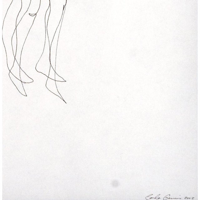 Contemporary Original Fine Art Drawing by Carla Gannis, Gemini Sisters, 2002, Ink on Paper, 11 X 8.5 In. For Sale - Image 3 of 3