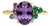 Purple Amethyst Multicolor Ring in 14k Gold, Size 7.5 For Sale