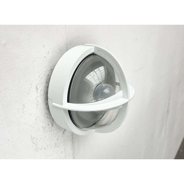 Mid-Century Modern Danish Pirat Mini White Outdoor Wall Lamp by Eva and Nils Koppel, Gert Edstrand for Nordisk Solar, 1960s For Sale - Image 13 of 18