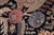 Shabby Chic Floral 1990's Pak-Persian Black/Black Wool Round Rug - 8'1'' X 8'5'' For Sale In New York - Image 6 of 9