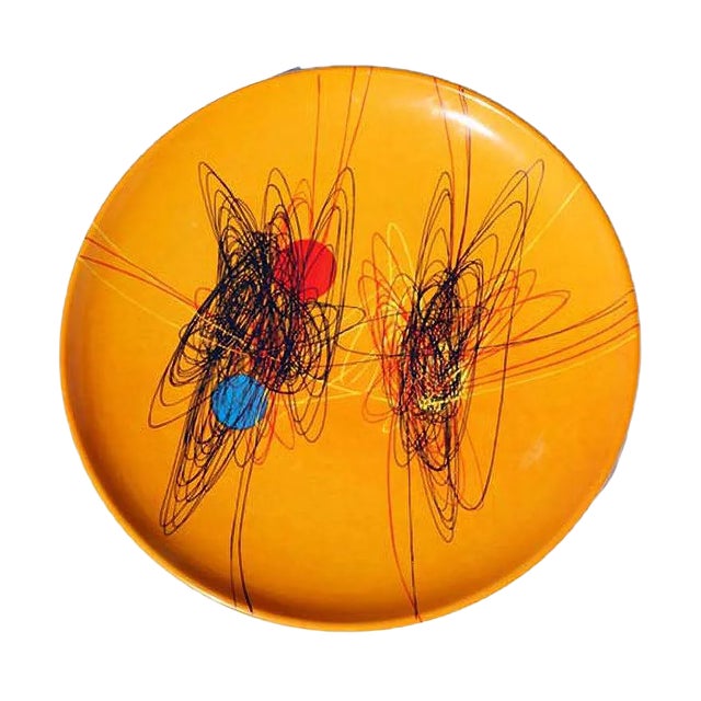 Spiral Pottery Plate by Roberto Crippa for Ceramiche D'Arte Liberati, 1950s For Sale