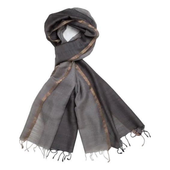 Jewell Pewter/Slate Two-Tone Scarf For Sale