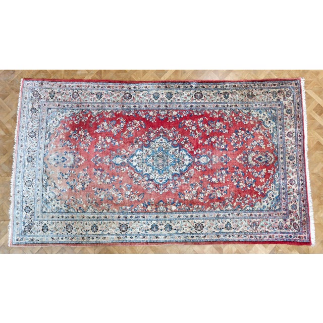 Large Middle Eastern Mashad Rug For Sale - Image 9 of 9