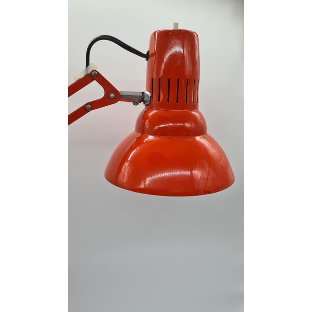 TYP W3 Spezial Desk Lamp in Red Metal, 1970s For Sale - Image 11 of 14